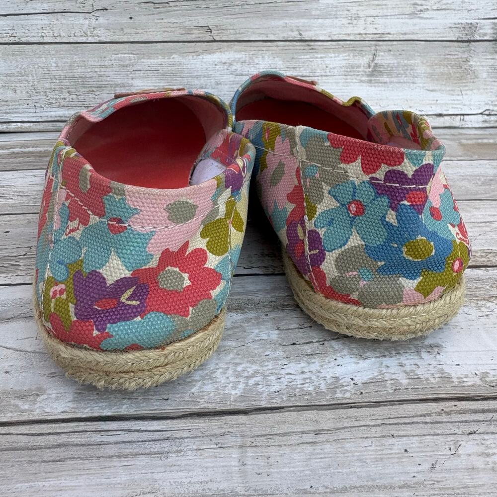 Coach Margret Espadrille Slip On Flats Sz 9.5B Floral Print Canvas Coastal Boho - Picture 4 of 11